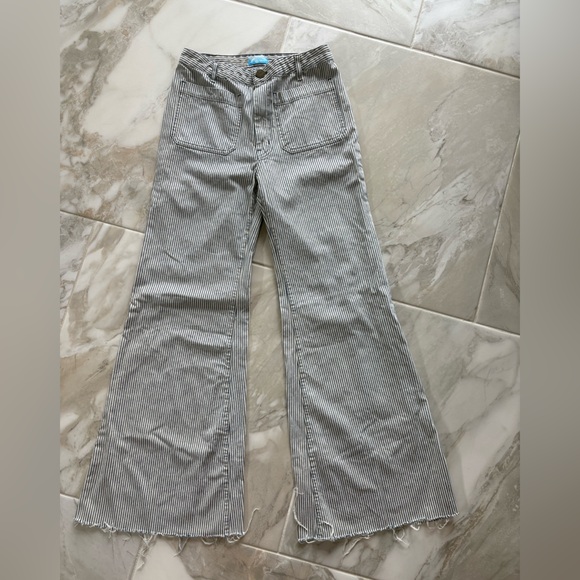 Show Me Your MuMu Striped Flare Jeans - Picture 2 of 7